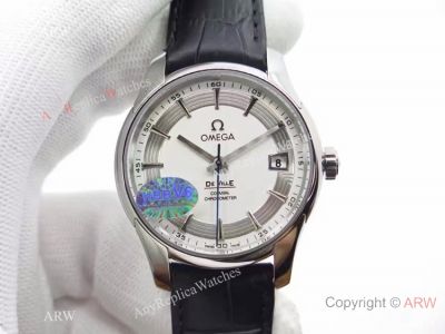 Swiss Omega De Ville Fake Watch Silver Dial 8500 Movement